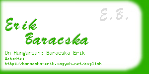 erik baracska business card